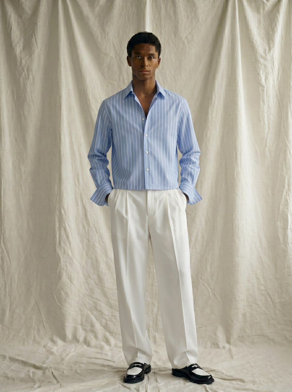 Striped Shirt - Light Blue