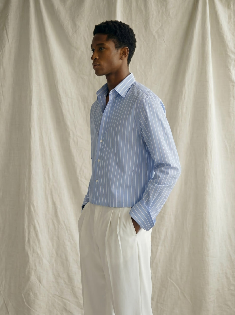Striped Shirt - Light Blue
